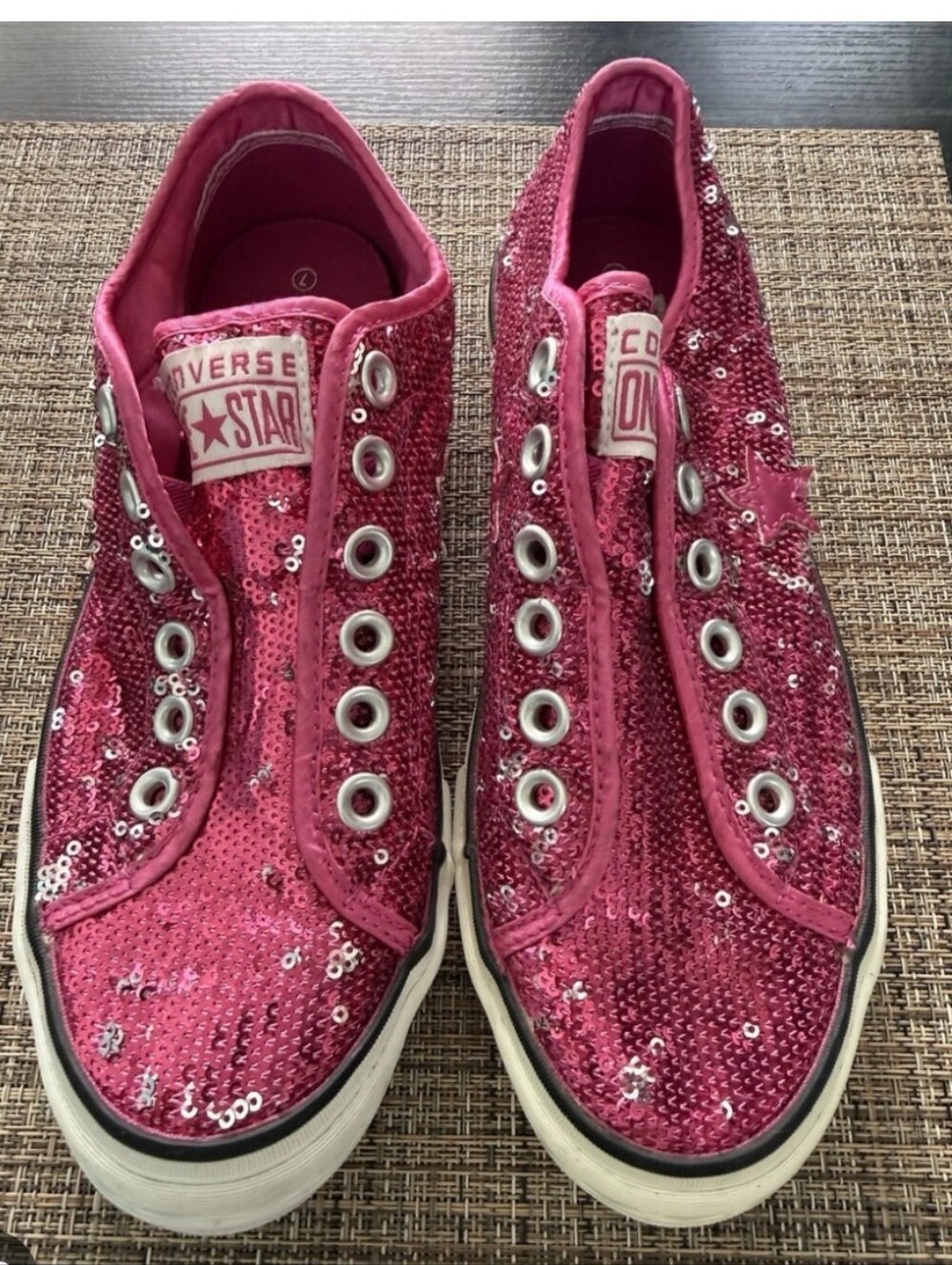 CONVERSE One Stars Sequin Slip-On Sneakers
